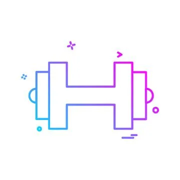 Dumbell icon design vector Stock Illustration