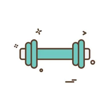 Dumbell icon design vector Stock Illustration