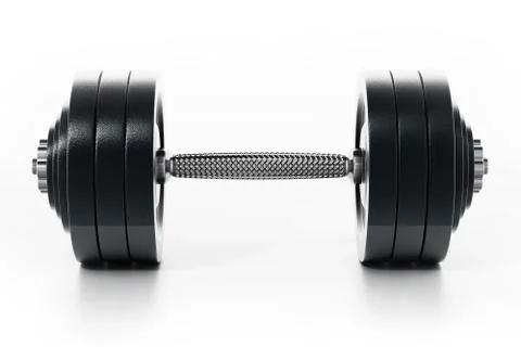 Dumbell isolated on white background. 3D illustration Stock Illustration