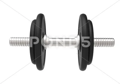 Dumbell Round Weight Stock Illustration
