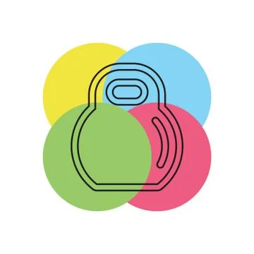 Dumbell vector icon Stock Illustration
