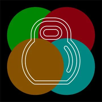 Dumbell vector icon Stock Illustration