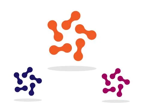 Dumble logo vector design template, dumbles are arranged in an star shape 스톡 일러스트