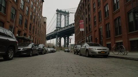 DUMBO Brooklyn Empty Due To Covid-19 Pandemic Stock Footage 128128470