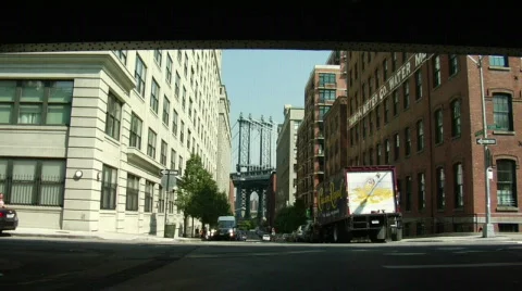 Dumbo Manhattan Bridge Stock Footage 157144