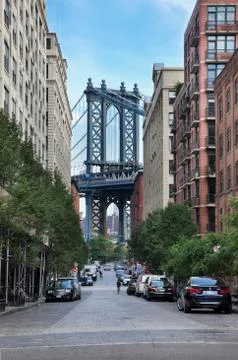 Dumbo, which stands for Down Under the Manhattan Bridge Overpass, is a Stock Photos