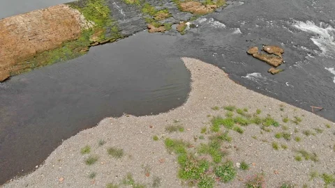 Dumfries Devorgilla Bridge aerial shot Stock Footage 125813153