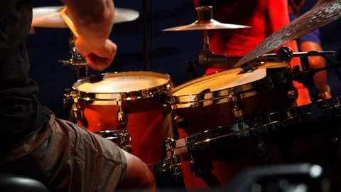 Dummer Playing at Rock Concert Video stock 115916274