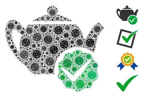 For Dummies Only Collage of Covid Virus Icons イラスト素材