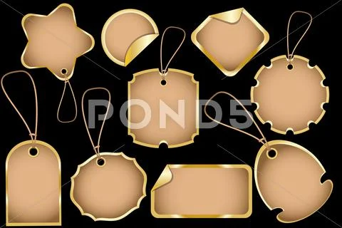 Dummies of stickers and notes Stock Illustration