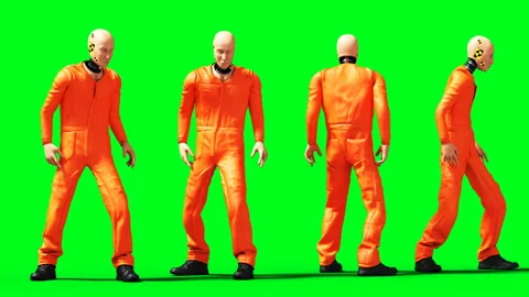 Dummy animation. Test drive. Phisical motion blur. Realistic 4k animation. Green Video stock 132416369