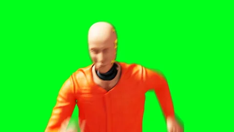 Dummy animation. Test drive. Phisical motion blur. Realistic 4k animation. Green Vídeos de archivo 132416551
