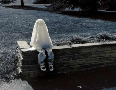 Dummy dressed as ghost Stock Photos