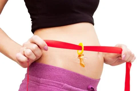 Dummy on red ribbon Stock Photos
