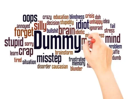Dummy word cloud hand writing concept Stock Photos