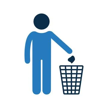 Dump, dustbin, garbage icon. Stock Illustration