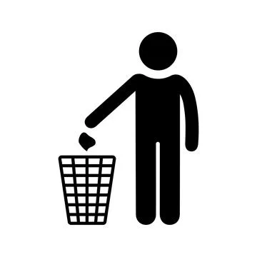 Dump, dustbin, garbage icon. Stock Illustration