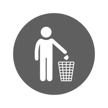 Dump, dustbin, garbage icon. Stock Illustration