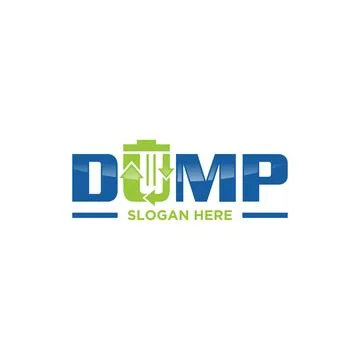 DUMP letter for element design symbol Stock Illustration