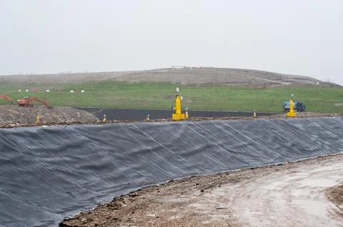 Dump municipal waste. Biogas. Stock Photos