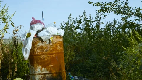 Dump near the road. Stock Footage 96115478