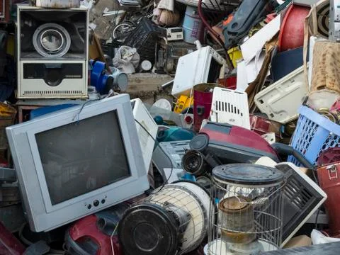 Dump of recycling goods Stock Photos
