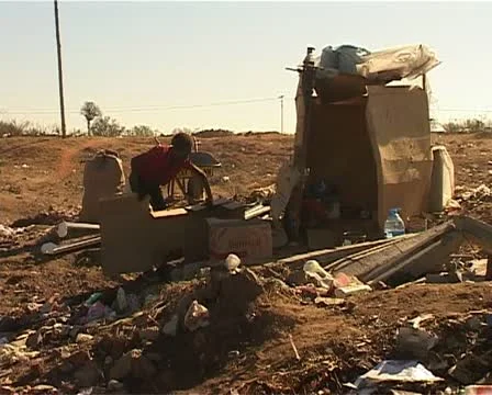 Dump site card board  shake Stock Footage 11496819