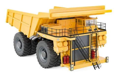 Dump truck, 3D rendering Stock Illustration