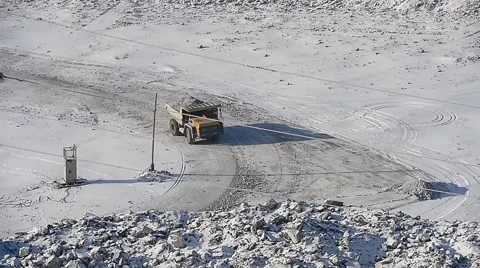Dump Truck carries ore. Stock Footage 63545452