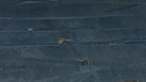 Dump truck is coming off the quarry Video stock 77235780