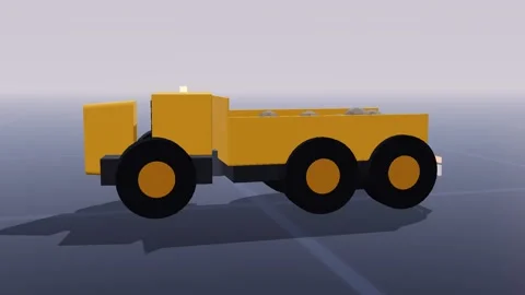 Dump truck construction 3d loop 3D animation seamless loop Vidéo 341780589