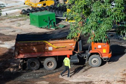 Dump Truck at a Construction Site Photos