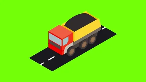 Dump truck icon animation | Stock Video | Pond5