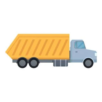 Dump truck icon cartoon vector. Tipper dumper Stock Illustration