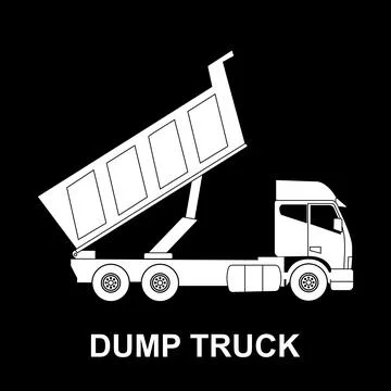 Dump truck icon Stock Illustration