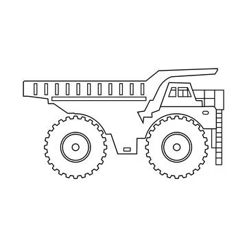 Dump truck icon Stock Illustration