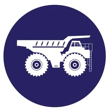 Dump truck icon Stock Illustration