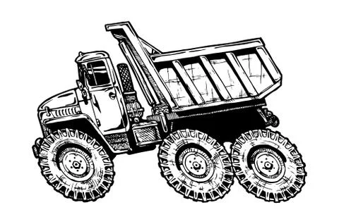 Dump truck Stock Illustration