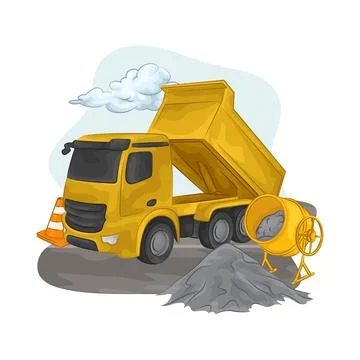 Dump Truck Illustration Stock Illustration