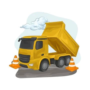 Dump Truck Illustration Illustrazione stock