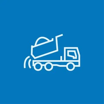Dump truck line icon Ilustración de archivo