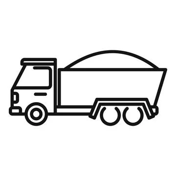 Dump truck line icon vector illustration Stock Illustration
