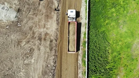 Dump truck movement. Work machinery. Stock Footage 111529209
