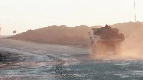 Dump truck in pit mine Stock Footage 49463507