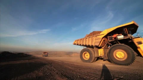 Dump truck in pit mine Stock Footage 49463565