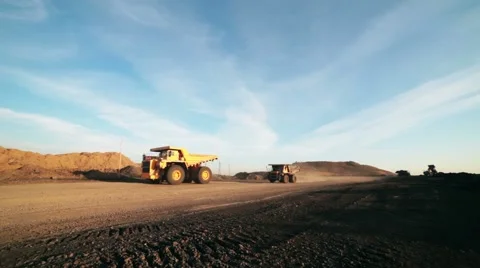 Dump truck in pit mine Stock Footage 49463584