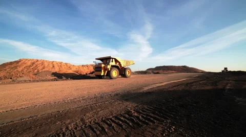Dump truck in pit mine Stock Footage 49463594