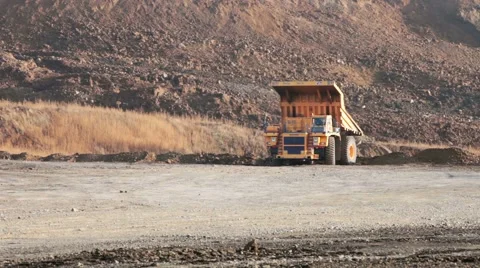 Dump truck in pit mine Stock Footage 49463616