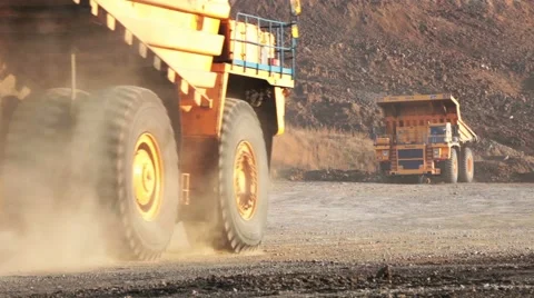 Dump truck in pit mine Stock Footage 49463643