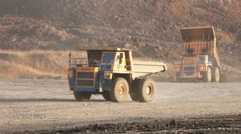 Dump truck in pit mine Stock Footage 49463653